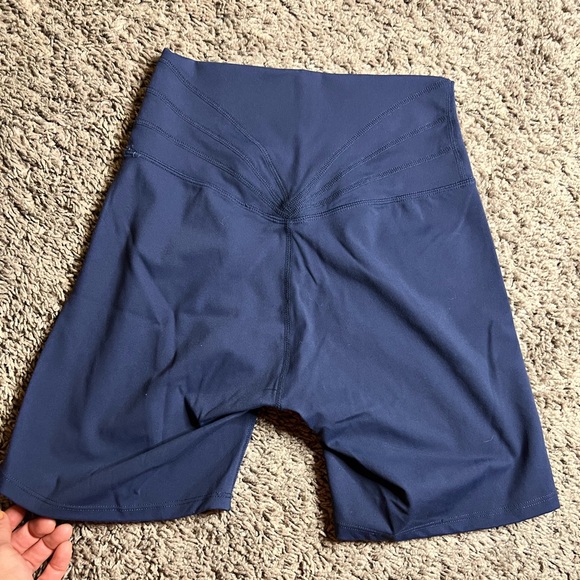 Aoxjox Trinity Workout Biker Shorts 6” • Small • Navy - Picture 6 of 6